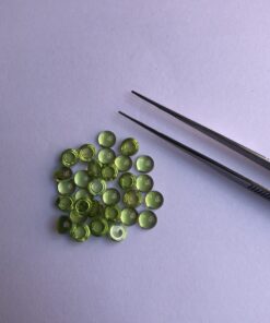 3mm Natural Peridot Smooth Round Cabochon