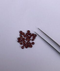 3mm Natural Red Garnet Round Cut Gemstone