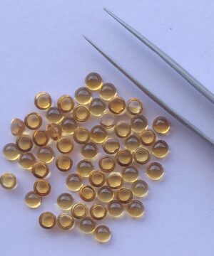 5mm Natural Citrine Smooth Round Cabochon