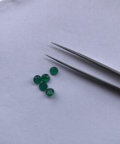 4mm Natural Green Onyx Round Cut Gemstone