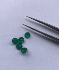 5mm Natural Green Onyx Round Cut Gemstone
