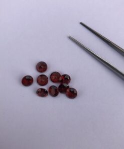 5mm Natural Red Garnet Round Cut Gemstone