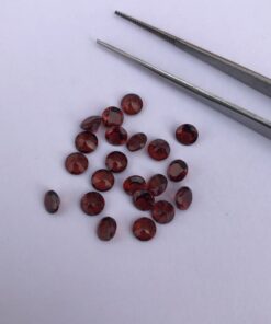 4mm Natural Red Garnet Round Cut Gemstone
