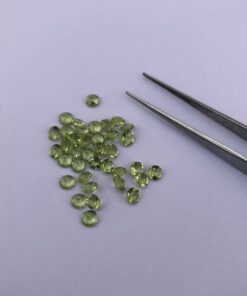 4mm Natural Peridot Faceted Round Cut Gemstone