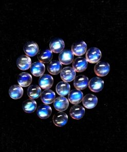 6mm Natural Rainbow Moonstone Round Cabochon