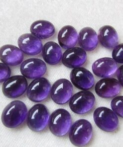 5x3mm Natural Amethyst Smooth Oval Cabochon