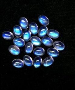 5x4mm Natural Rainbow Moonstone Oval Cabochon