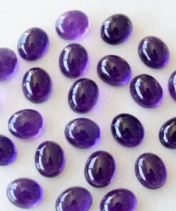 5x4mm Natural Amethyst Smooth Oval Cabochon