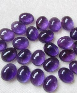 6x4mm Natural Amethyst Smooth Oval Cabochon
