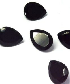 10x14mm Natural Black Onyx Pear Cut Gemstone