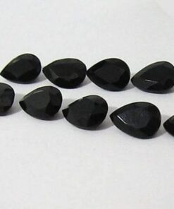 6x4mm Natural Black Onyx Pear Cut Gemstone