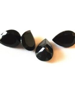6x8mm Natural Black Onyx Pear Cut Gemstone