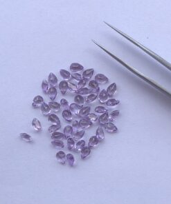 5x4mm Natural Amethyst Pear Cut Gemstone