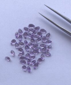 6x4mm Natural Amethyst Pear Cut Gemstone