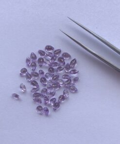 5x4mm Natural Amethyst Pear Cut Gemstone