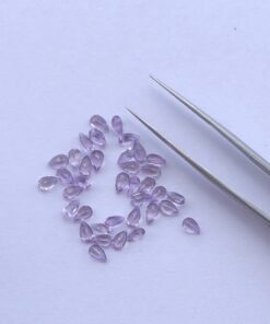 5x3mm Natural Amethyst Pear Cut Gemstone