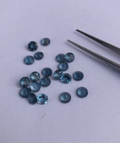 6mm Natural London Blue Topaz Round Cut Gemstone
