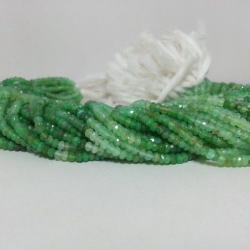 chrysoprase faceted beads
