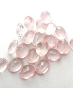 5x3mm rose quartz oval cut