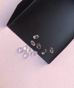 4x3mm white topaz oval cut