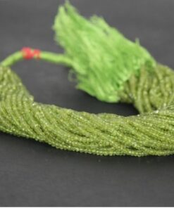peridot faceted beads