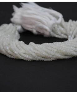 white moonstone faceted beads