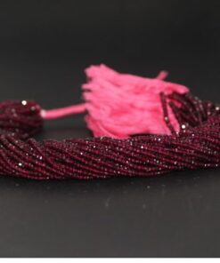 pink garnet faceted beads