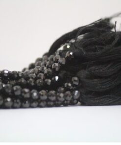 4mm black spinel beads