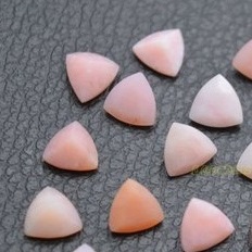 Natural Pink Opal Faceted Trillion Cut Gemstone