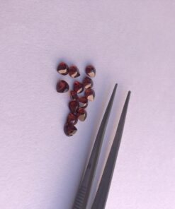 4mm red garnet heart cut