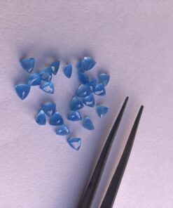 6mm blue chalcedony trillion cut