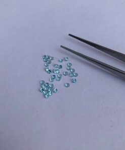 2.5mm blue apatite round cut