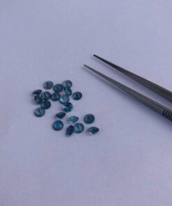 3.5mm london blue topaz round cut