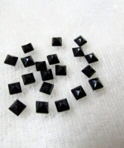 3mm black onyx square cut