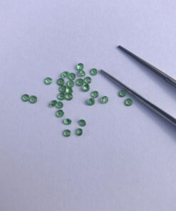 2.25mm green garnet round cut