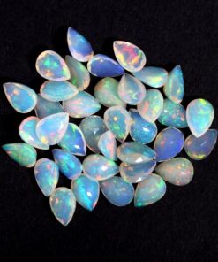 12x10mm Natural Ethiopian Opal Faceted Pear Cut Gemstone
