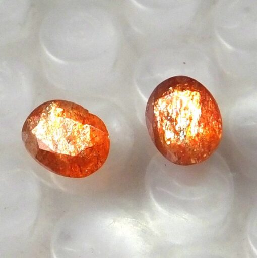 14x10mm Natural Sunstone Oval Faceted Cut Gemstone