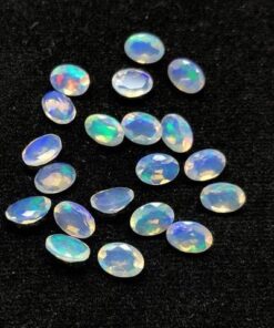 Natural Ethiopian Opal Faceted Oval Cut Gemstone