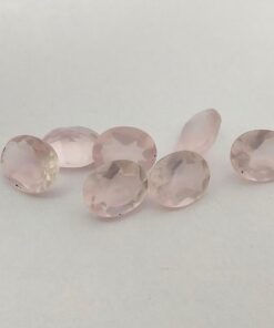 4x6mm Natural Rose Quartz Faceted Oval Cut Gemstone