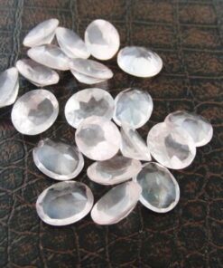 8x6mm Natural Rose Quartz Faceted Oval Cut Gemstone