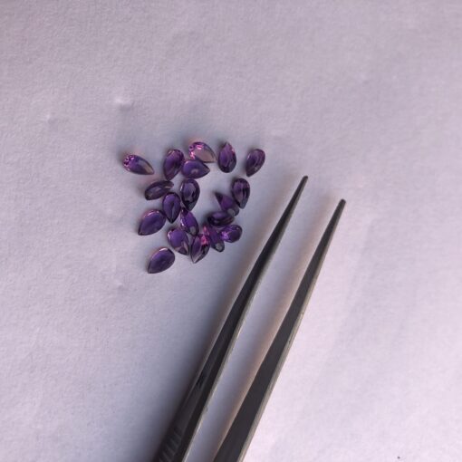 4x5mm Natural African Amethyst Faceted Pear Cut Gemstone