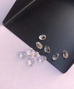 4x5mm Natural White Topaz Faceted Oval Cut Gemstone