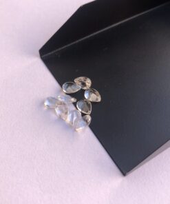 4x5mm Natural White Topaz Faceted Pear Cut Gemstone