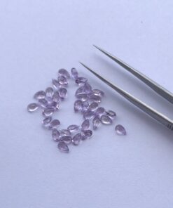 3x5mm Natural Amethyst Pear Cut Gemstone