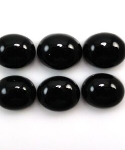 9x7mm Natural Black Onyx Smooth Oval Cabochon