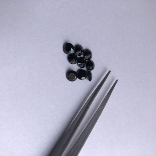 2.5mm Natural Black Onyx Faceted Round Gemstone