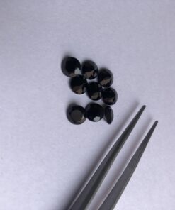 3.5mm Natural Black Onyx Faceted Round Gemstone