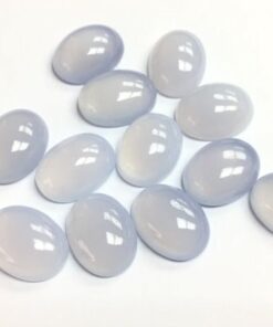 3x5mm Natural Blue Chalcedony Smooth Oval Cabochon