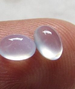 9x7mm Natural Blue Chalcedony Smooth Oval Cabochon