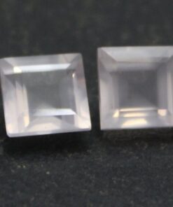 6mm Natural Rose Quartz Square Cut Gemstone